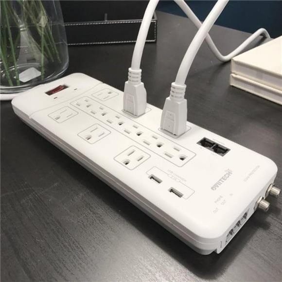 12 Outlet All-In-One Mountable Surge Protector Power Strip, 6 Foot - Picture 6 of 7